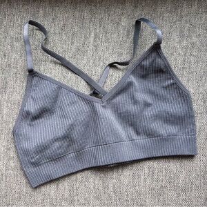 Good American Seamless Chunky Rib Bra